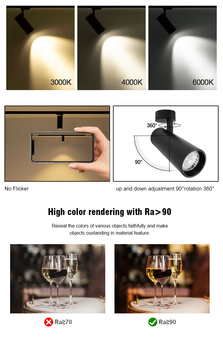 led magnetic track spot light
