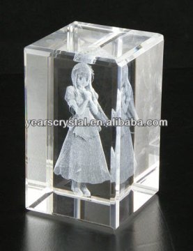 3D Crystal car laser for gift crystal engrave cube