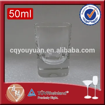 hot sell elegant small 50ml square fine white glass cup tequila shot glass