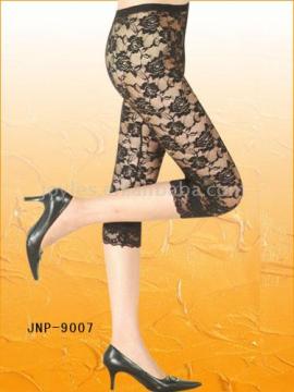 Ladies Footless Lace Tights