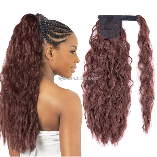 AliLeader Long Curly Ponytail Natural Hair Extension Horse Tail Wrap Around Hair Ponytail Extensions For Women