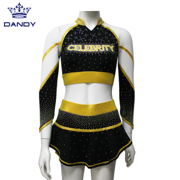 Navy blue spandex cheer outfits