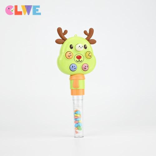 Nouveauté Green Reindeer Head Fighting Gophers Toy