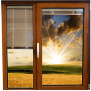 Aluminum Casement Doors with Roller Blinds