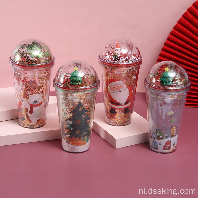 Microlandscape Plastic Cup Creative Glitter Summer Ice Cup