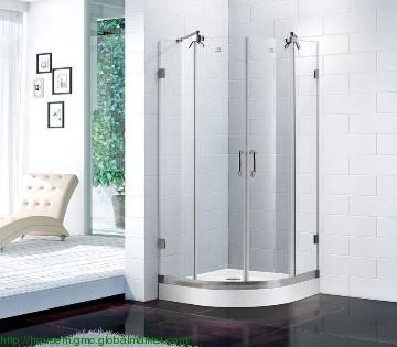 Quadrant salle de bains avec Double porte coulissante