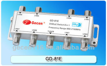 DiSEqC Switch 8 in 1 GD-81E/DiSEqC Switch/DiSEqC 2.0 Switch