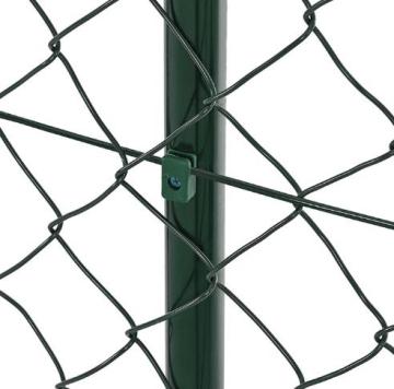 Used Cyclone Chain Link Fence for Construction - 8ft Black Powder Coated Mesh for Sale