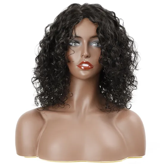 Rebecca fashion style fine Kinky Curly Wig heat resistant bob loose curl synthetic hair wigs short curly wave daily for women