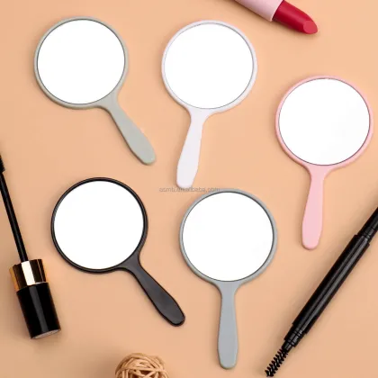 Gloway Personalized Logo ABS Plastic Compact Square Makeup Mirror - Customizable Cosmetic Hand Mirror