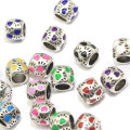 Σμάλτο Heart Love Tube Shape Loose Charms European Bead Fit Bracelet Crafts