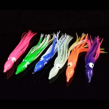 Wholesale Yozuri 3cm-9cm Soft Luminous Octopus Squid Skirt Lure for Trolling and Fishing