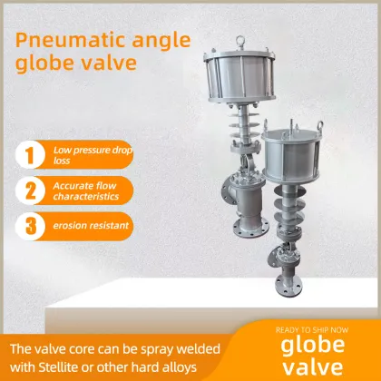 Pneumatic angle globe valve