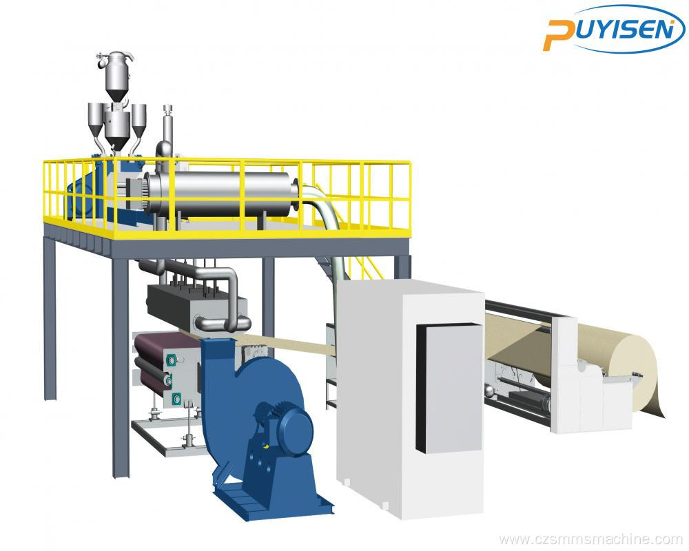 PP meltblown non-woven fabric production line