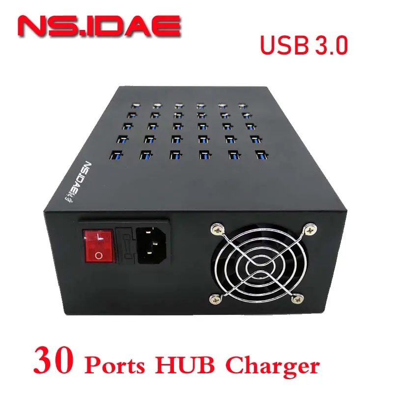 USB 3.0 HUB 30 Puertos con 300W de potencia