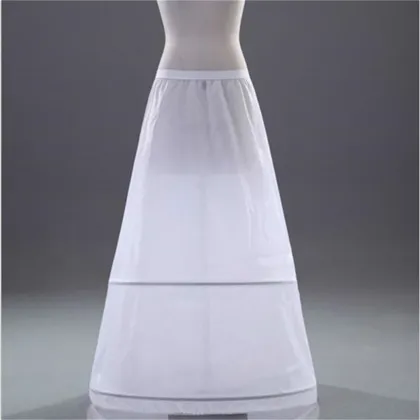 White 2-Hoop A-Line Petticoat Crinoline for Wedding Dresses - In Stock