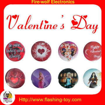 Oval Metal / Plastic / Tinplate Promotional Customized Button Flashing Badge