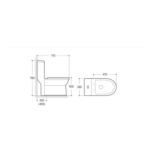 Einteilige Toilette NK0042