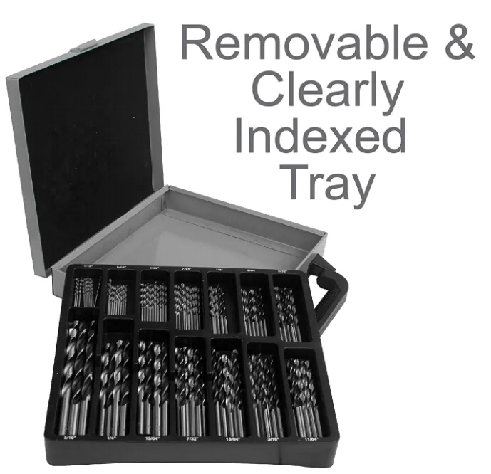 Twist Drill Bit 100 Piece Set Includes Bits