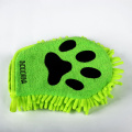 Custom embroidery microfiber pet cleaning mitts