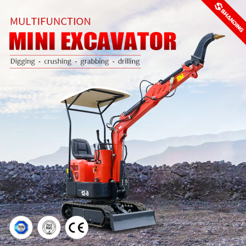 Bucket Mini Excavators 1.0 Ton Chinese Crawler Digging Equipment Mini Excavator Supplier