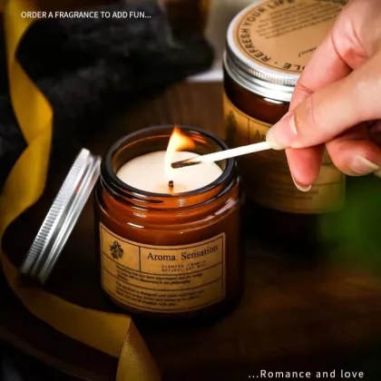 Creative Labelable Patterned Glass Jars for Home Furnishing