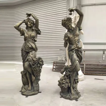 Garden decor resin fiberglass four seasons god sculpture statue