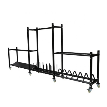 Rack de equipamento de ginástica de treinamento de armazenamento de barras de barra de peso