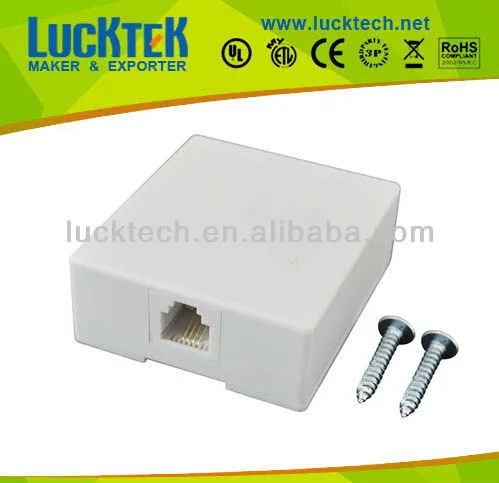 Wall Mount Modular Surface Jack for RJ 11/12