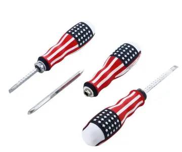 Multi Surface Treatment Screwdriver With American Flags
