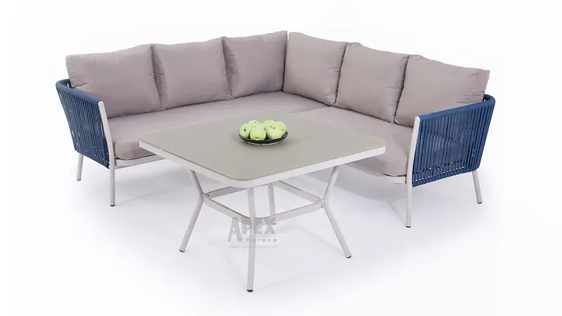 Modern Style Rope Aluminum Modular Outdoor Garden Sofa Set