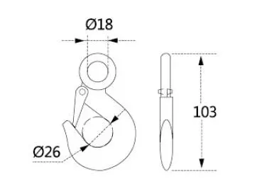 Galvanized Car Tow Hook and Eye Hook Forge Hook