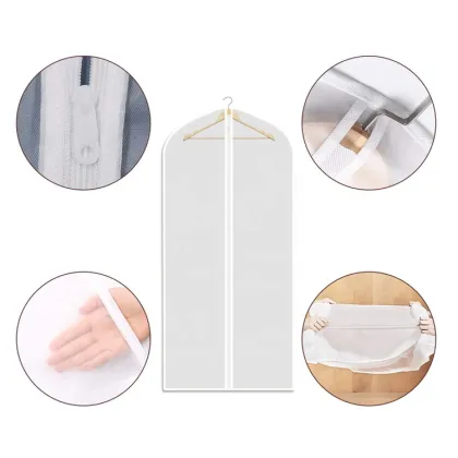 Reusable Large Size Zipper Wedding Dress Cover Bag - Peva Garment Protector