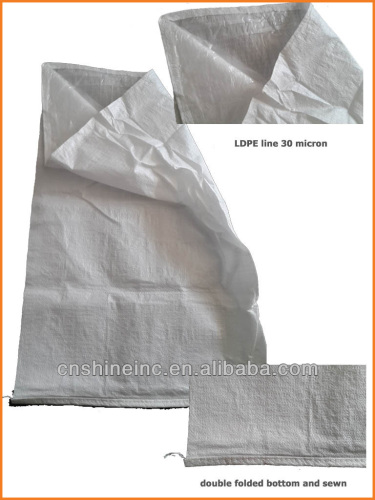 white woven fabric bag