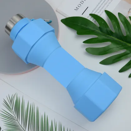 Multifunctional Collapsible Silicone Water Bottle Outdoor Sports Gym Food Grade Silicone Collapsible Water Bottle