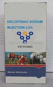 2.5% diclofenac sodium injection for animal