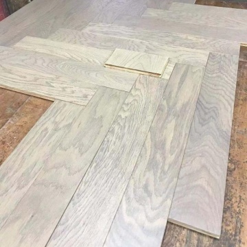 Top Grade Grey Wired Brushed Oak Herringbone Engineered Wood Floor