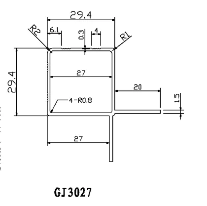 Simple Aluminum Profile for AHU Structure - HVAC Refrigeration & Heat Exchange Parts