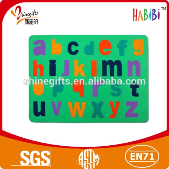 customized letter green eva puzzle for kid
