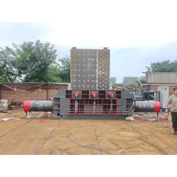 Enfardadeira metálica hidráulica de alta eficiência para reciclagem de resíduos