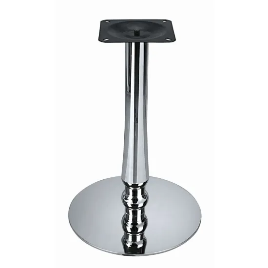 Round Base Stainless Steel Camber Dining Room Table Base