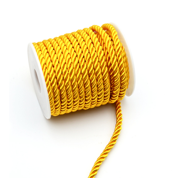 Multi-Color 3mm-6mm Three Strands Twine Rope Polyester Gift Bag Rope Rolls
