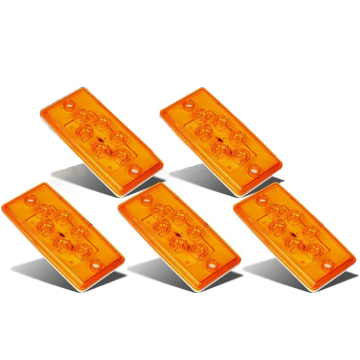 6LED Amber Top Dach Running Kabinenmarker -Leuchten - Wasserdichter Set von 5 für Freightliner -LKWs