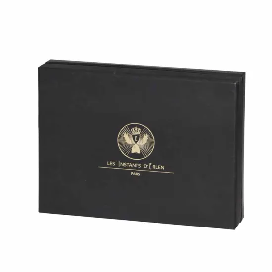 Gold foil Rigid Black Box Packaging