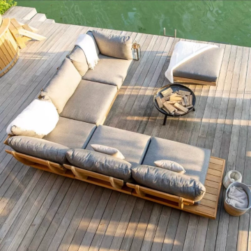 Modern Wooden Home Furniture Set - 3 Seat Fabric Couch & Sectional Living Room Sofa