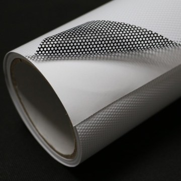White Black Perforated One Way Vision Vinyl Film