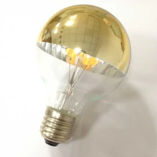 half gold globe lamp G80 led filament bulb