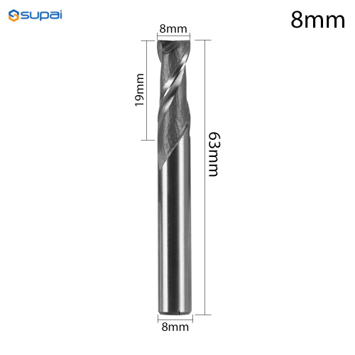 HSS 2 Flute End Mill Router Bit para madera