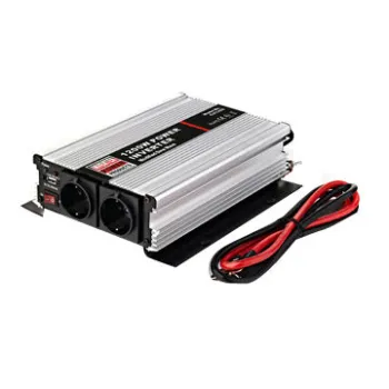 1200W power inverter with two Euro sockets, USB output