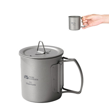 Mobi Garden Ultralight Titanium Cup Mok voor camping en picknicks - 200 ml/300 ml/450 ml